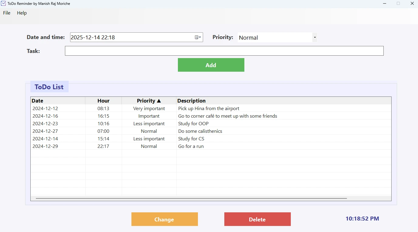 Assignment 6 - Task Manager